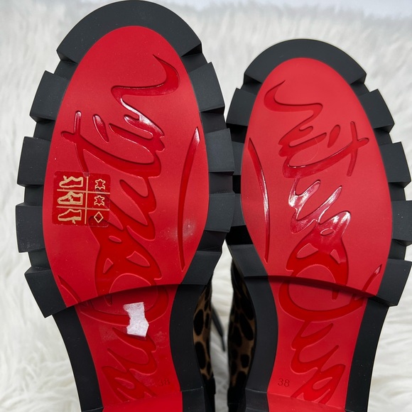 Christian Louboutin | Cheetah-Print Calf Hair Combat Boots - Picture 16 of 16